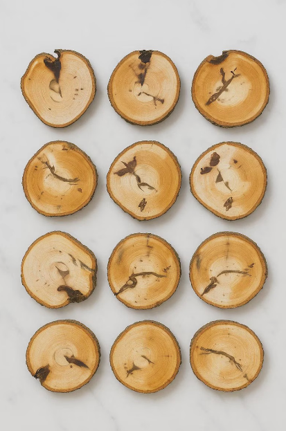 Wood Tree branch Slice Coasters: Slices Reclaimed Wood discs