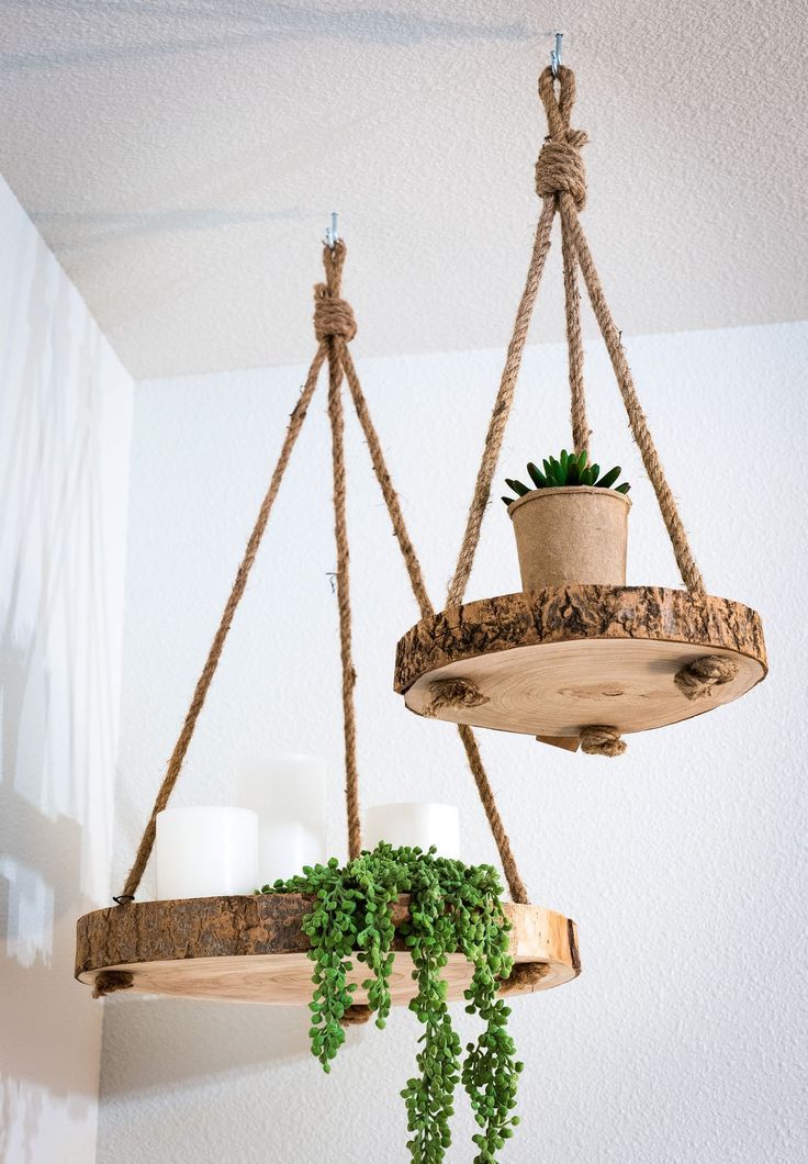 Live Edge Hanging Shelves