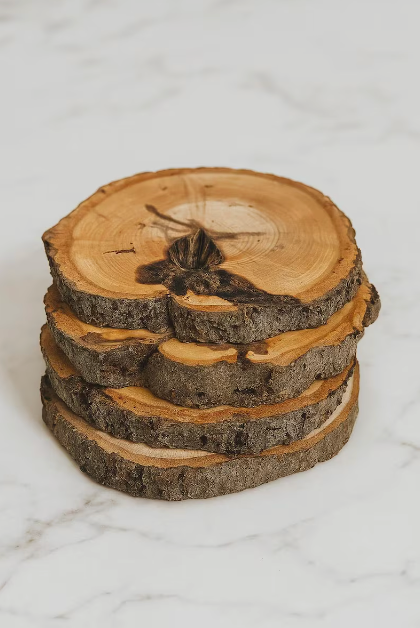 Wood Tree branch Slice Coasters: Slices Reclaimed Wood discs