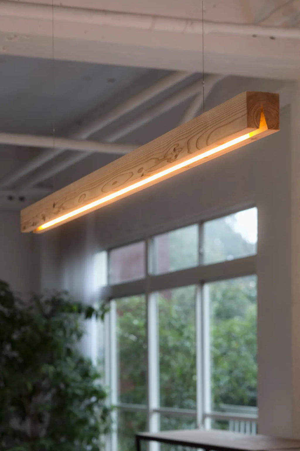 Reclaimed Wood Pendant Light - Natural Minimalist Wood