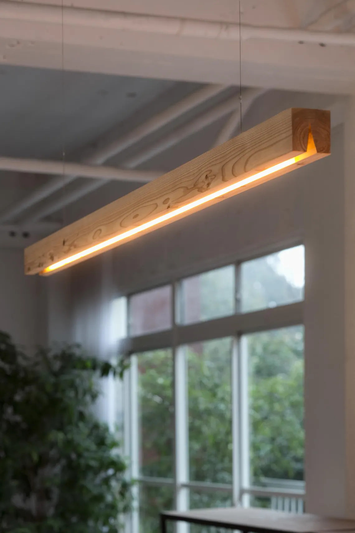 Reclaimed Wood Pendant Light - Natural Minimalist Wood