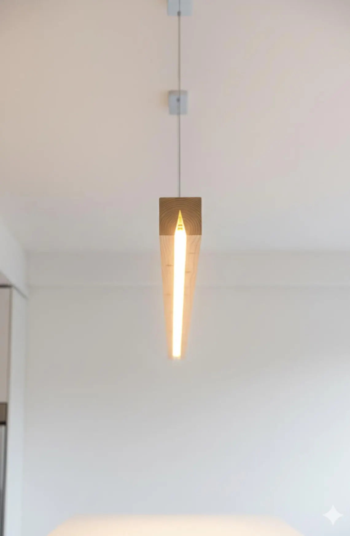 Reclaimed Wood Pendant Light - Natural Minimalist Wood